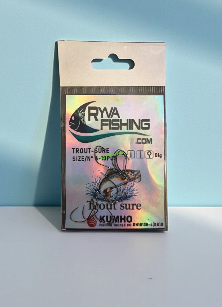 KUMHO-PSTRUHOVÉ BEZHROTOVÉ HÁČIKY TROUT SURE VEL.6-10KS