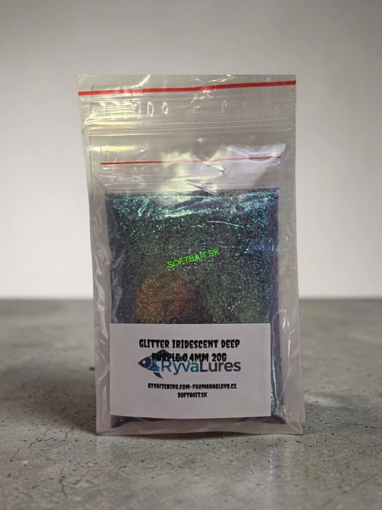 RYVALURES-GLITTER IRIDESCENT DEEP PURPLE 20G-0,4MM
