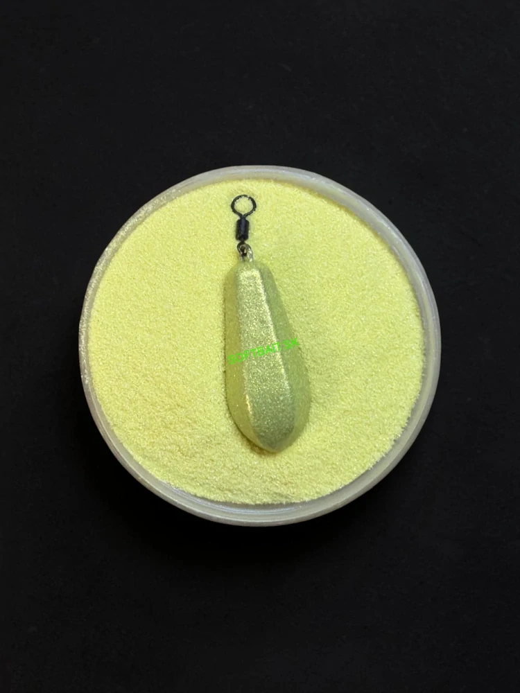 GUMOVÁ FARBA NA JIGOVÉ HLAVIČKY 3V1 PEARL GOLD YELLOW FLUO YELLOW GLITTER