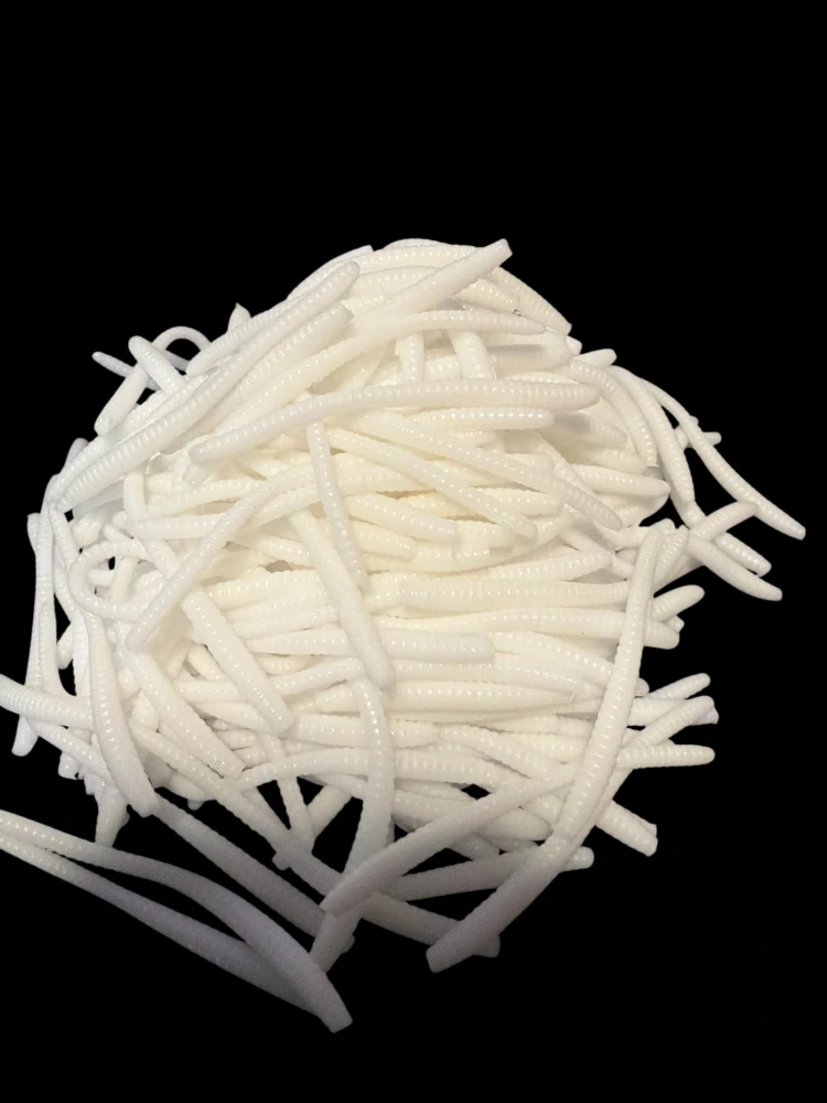 RYVALURES - TROUT WORM 2,8" (7cm) WHITE 20KS