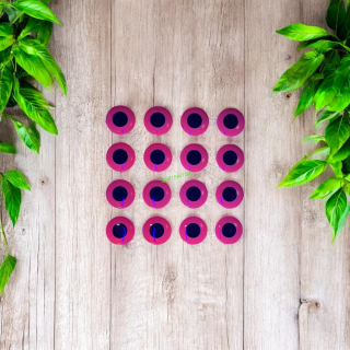 3D OČI FLUO RED 12MM-16KS 