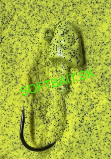 GUMOVÁ FARBA NA JIGOVÉ HLAVY YELLOW GLITTER BLACK 80G
