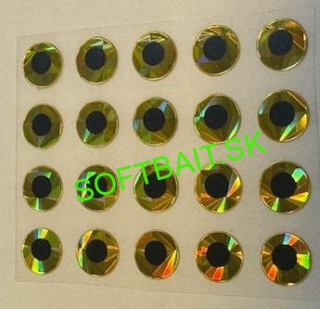 2D OČI GOLD 6MM-20KS 