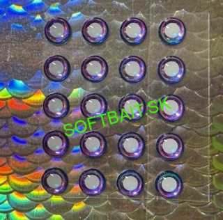 SAMOLEPIACE 3D OČI IRIDESCENT-6MM 20KS