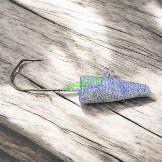 RYVALURES-JIG HLAVA POLAK VMC 120G-6/0 WHITE-BLUE HOLO 5 KS