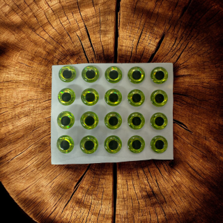 SAMOLEPIACE 3D OČI CHARTREUSE 4MM-20KS
