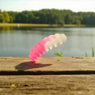 RYVALURES-WORM BUBBLE GUM-WHITE HADRÁK - 50KS