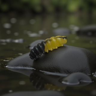 RYVALURES-WORM BLACK - TRANS YELLOW HADRÁK - 10KS