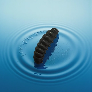 RYVALURES-WORM GRAY-BLACK HADRÁK - 50KS