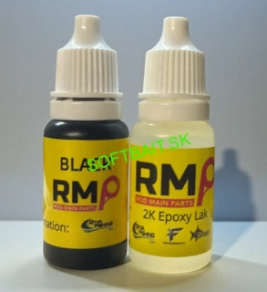 RMP - HIGH BUILD ROD FINISH BLACK -LAK NA VIAZANIE OČIEK 2X10ML+2 ŠTETCOV GRÁTIS