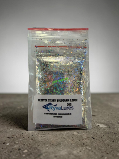 RYVALURES-GLITTER SILVER HOLOGRAM 1,0MM-20G