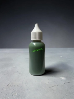 RyvaLures tekutá farba do plastisolu - Motor Oil Green-Yellow 30ml