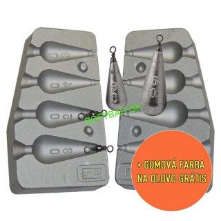 FORMA NA OLOVA HRUŠKA 30,40,50,60G+GUMOVÁ FARBA GRATIS 